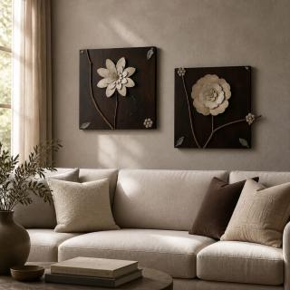 Botanical Flower Wall Art Set