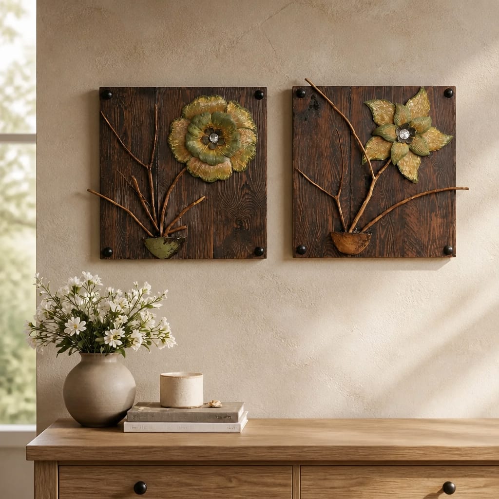 Rustic Floral Wall Art Set 4 IMG 20260614 WA0048