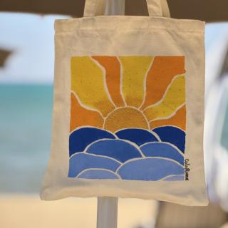 sunrise tote bag