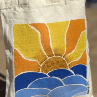 sunrise tote bag