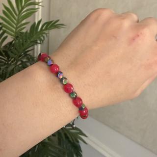 Agate & hematite bracelet