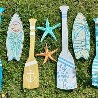 Oars and Surf Boards Summer Wall Decor