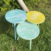 Summer Aqua Set of Round Tables