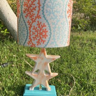 Sea Star Side Lamp Coral Chapeau
