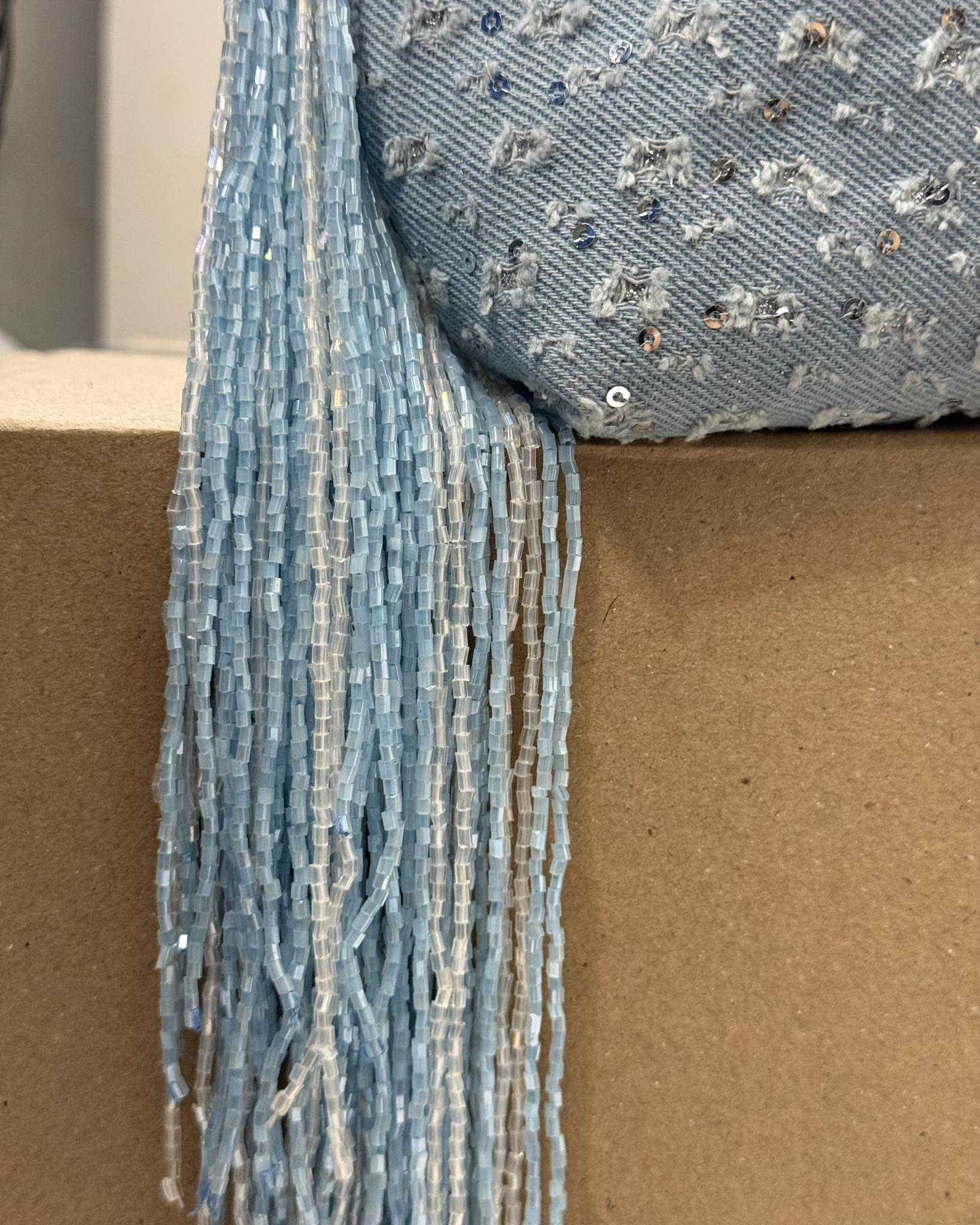 Light denim fringes large pouch 2 IMG 4168 scaled