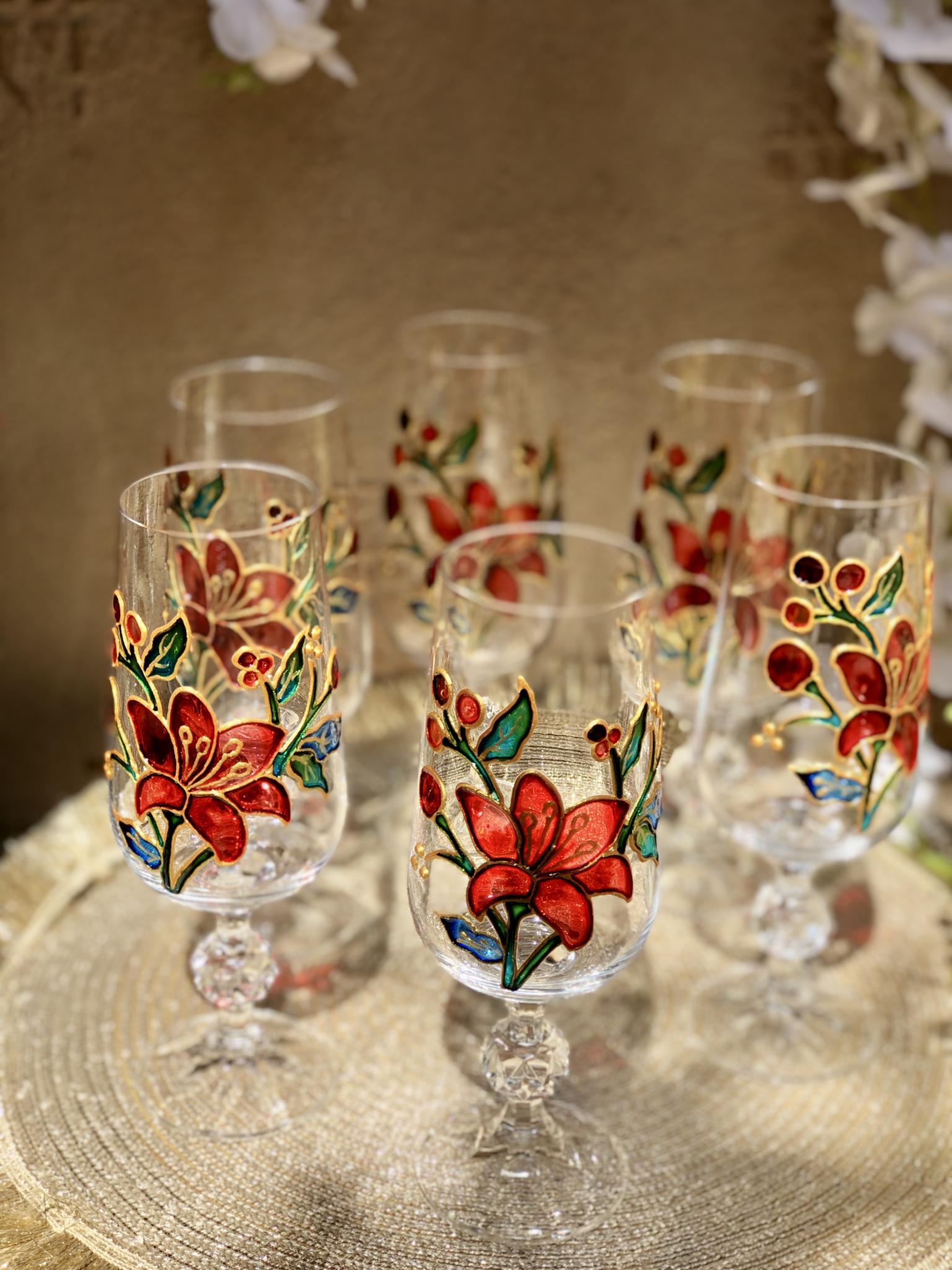 Floral Glasses set 4 IMG 5939 scaled