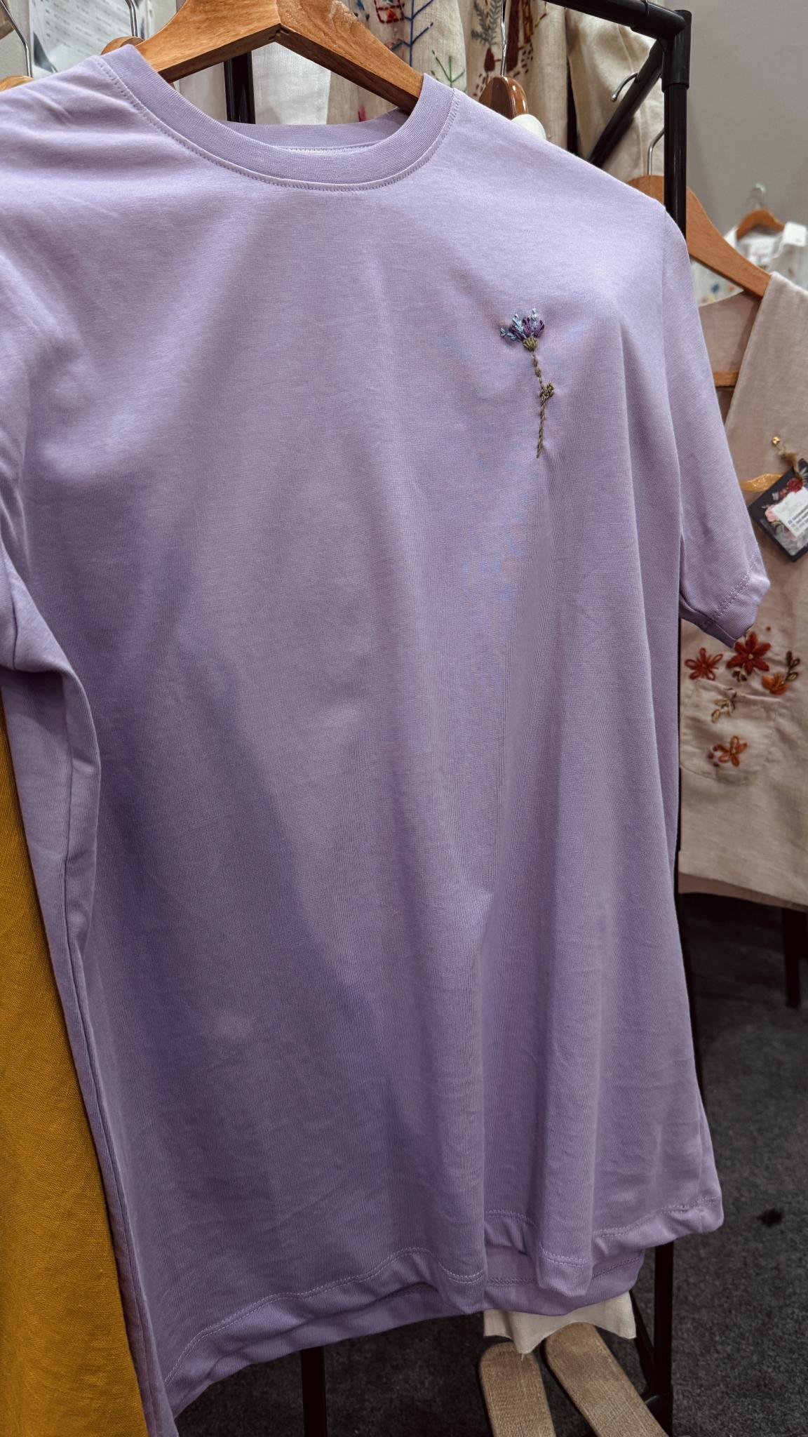 Lilac Bloom Cotton T-shirt 2 IMG 8162 scaled