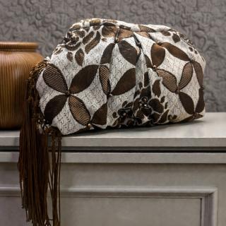 Brown coverta medium pouch