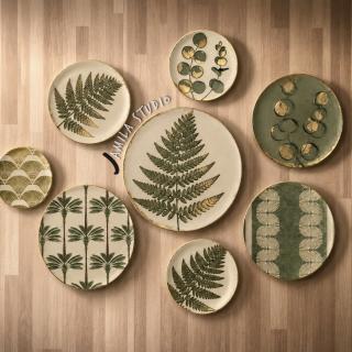 Sage Green Leaves (wall plates)