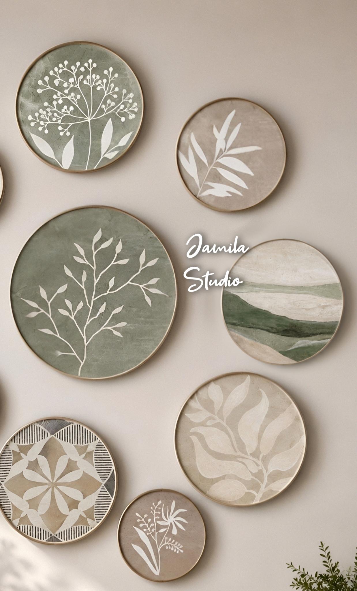 Boho Pastel Leaves (wall plates) 2 Polish 20260612 153048397 scaled