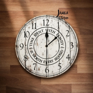 Family Rustic Wall clock