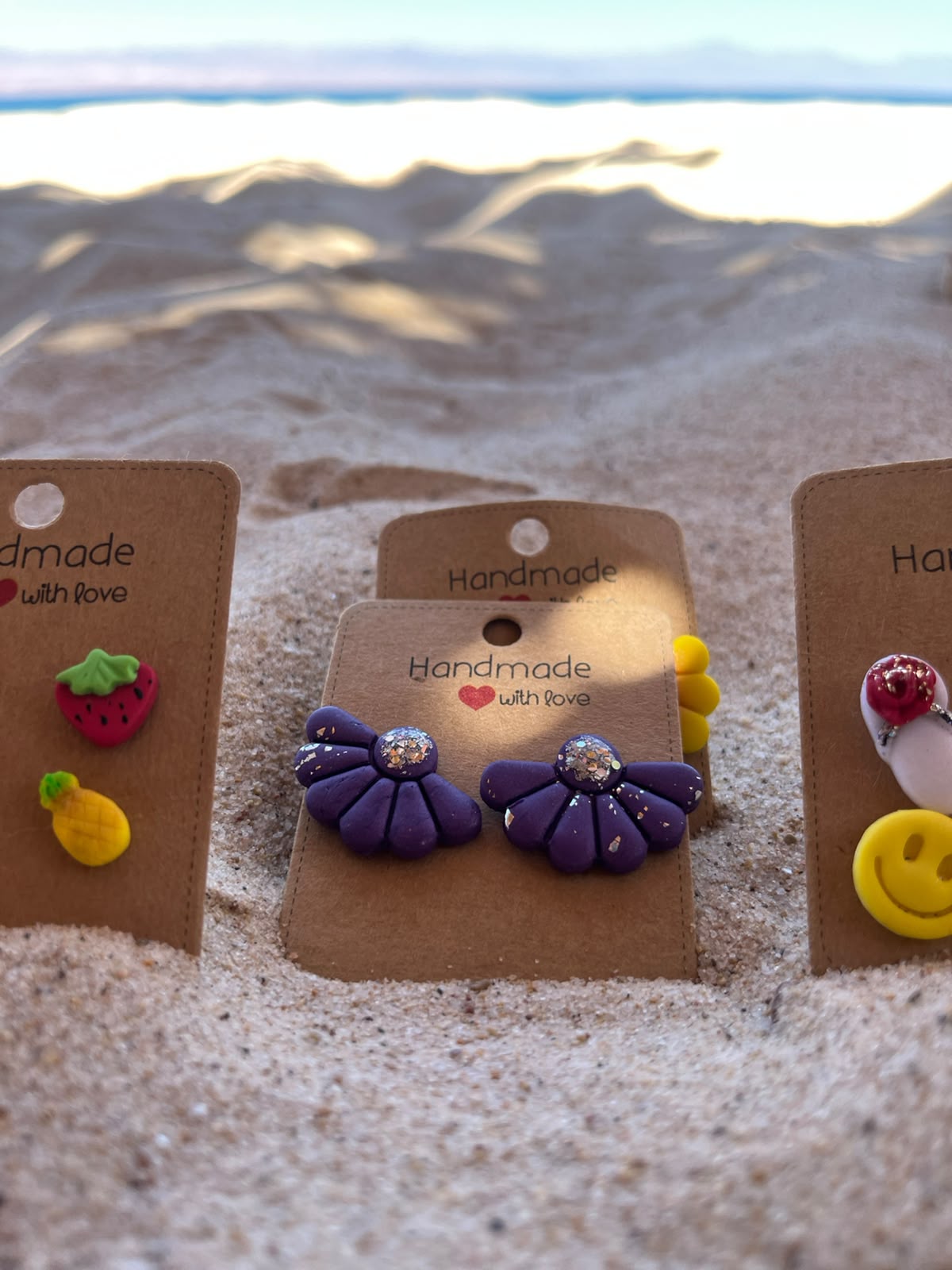 Handmade Daisy Fan Polymer Clay Earrings with Glitter – Summer Collection 2 WhatsApp Image 2026 06 15 at 9.17.10 PMrr