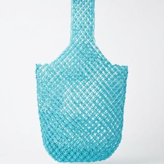 Raffia Macrame Bucket Bag