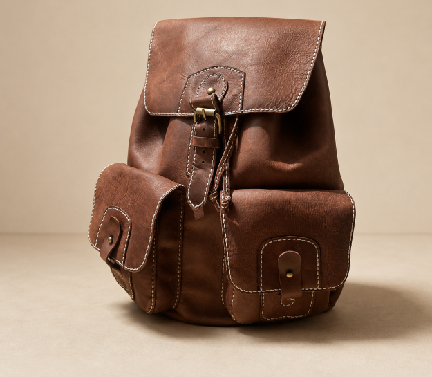 Brown backpack 1 Brown backpack