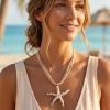 Seasell white summer necklace