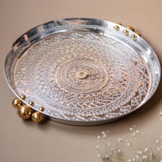 Ra Circle handmade aluminum tray