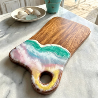 Colorful Waves Charcuterie Board