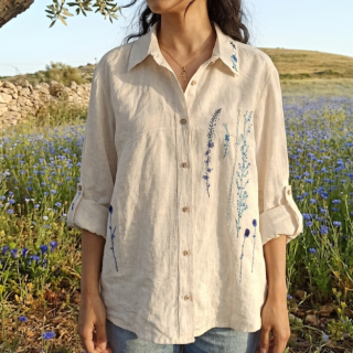 Blue Forest Shirt (Pure Linen)