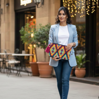 Tapestry clutch