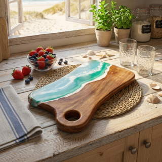 Turquoise Waves Charcuterie Board