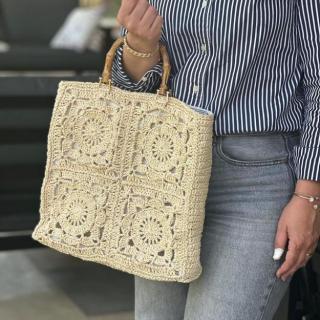 Rafia lace bag