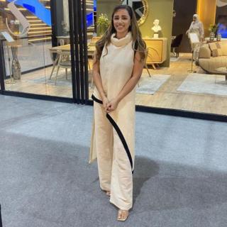 Handmade off white midi dress