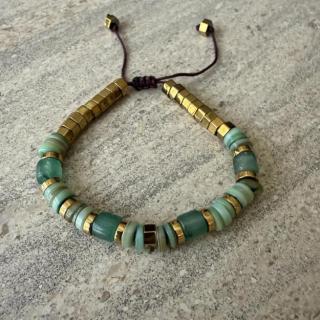 Jade & hematite bracelet