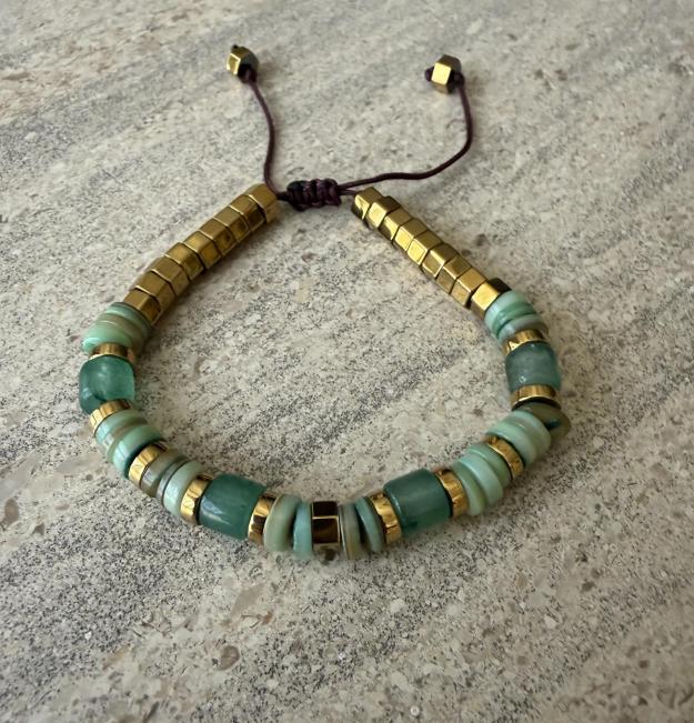 Jade & hematite bracelet 1 Jade & hematite bracelet