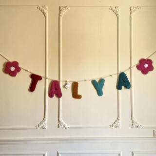Handmade Punch Needle "SEDRA" name wall hanging