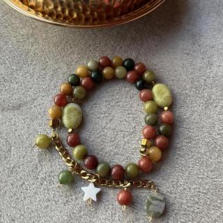 OLIVE STONE TASBEH BRACELET