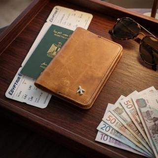 Natural leather passport holder havan