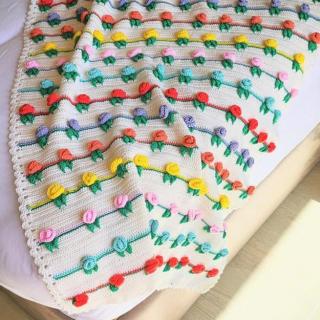 Whispering Blossoms Crochet Blanket