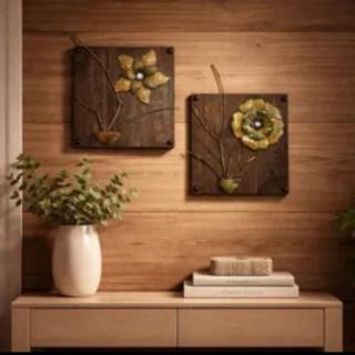 Rustic Floral Wall Art Set