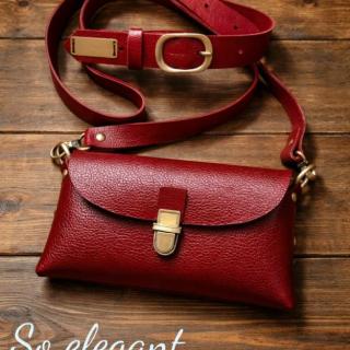 The red statement mini [fully handmade natural leather bag ]