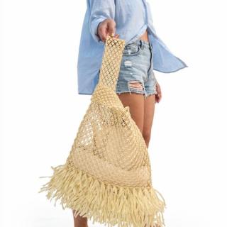 Raffia Macrame Net Bag