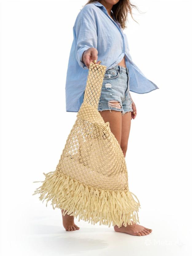 Raffia Macrame Net Bag 1 Raffia Macrame Net Bag