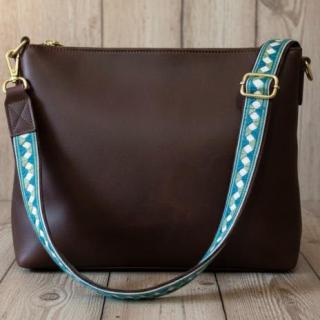 Siwi Embroidered genuine leather bag handle 120*3 cm