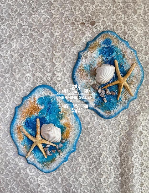 Seashells frames (set of two) 1 Seashells frames (set of two)