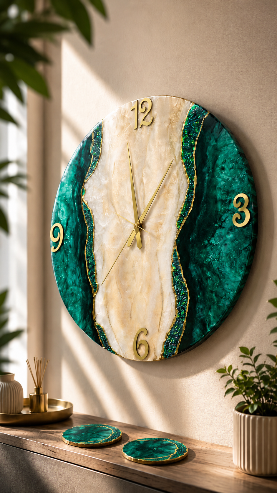 Green Agate Wall Oclock .. 60 cm 2 file 000000008b9471f4ab10878822a41615