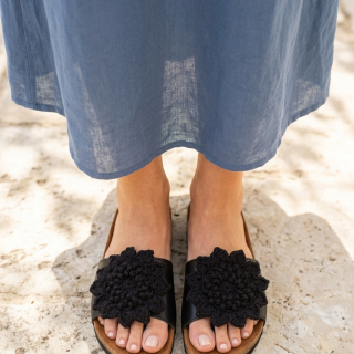 Summer Cork Sandals - Black