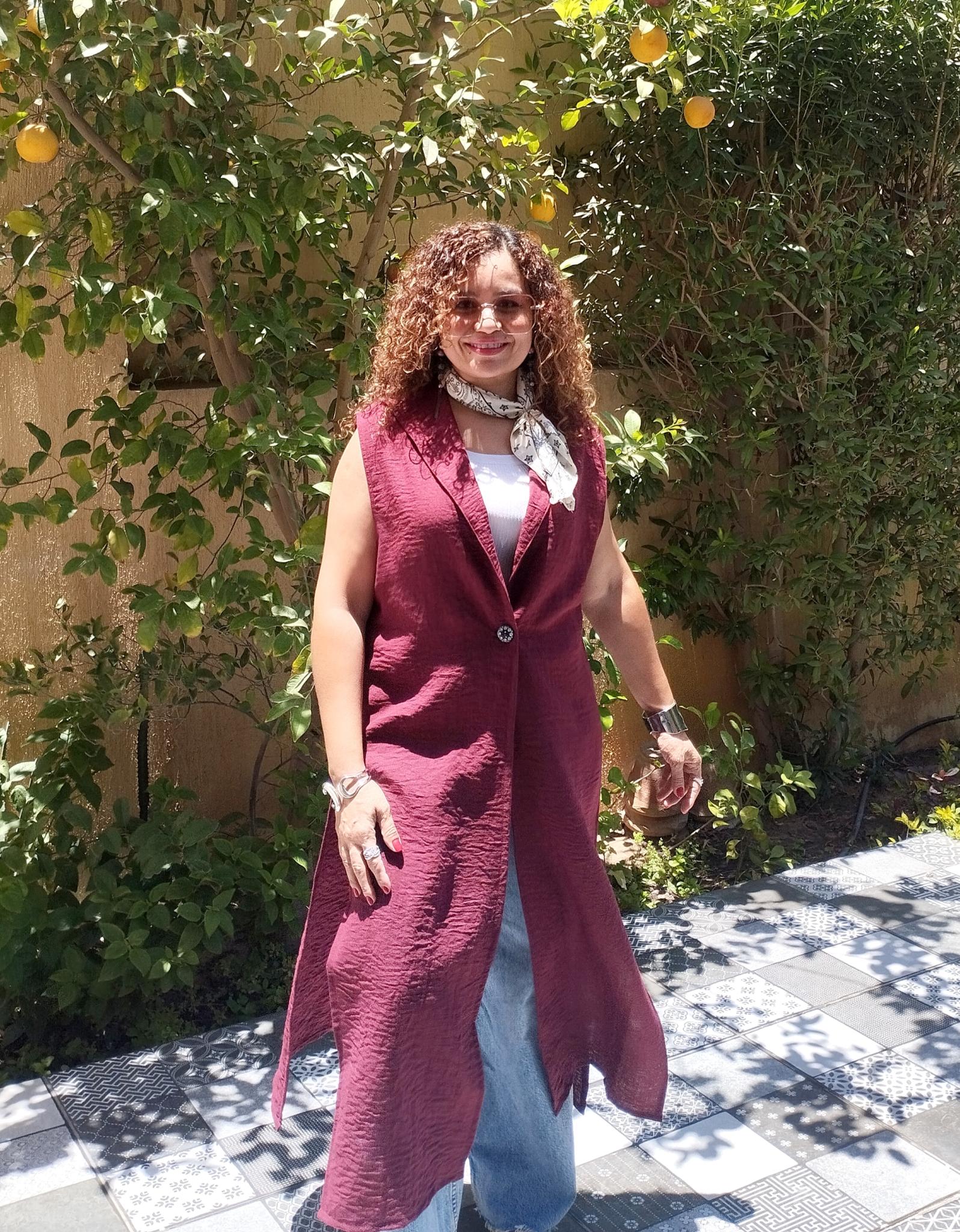 Linen Burgundy long vest opening sides with button 9 inbound1323535604530700950 scaled