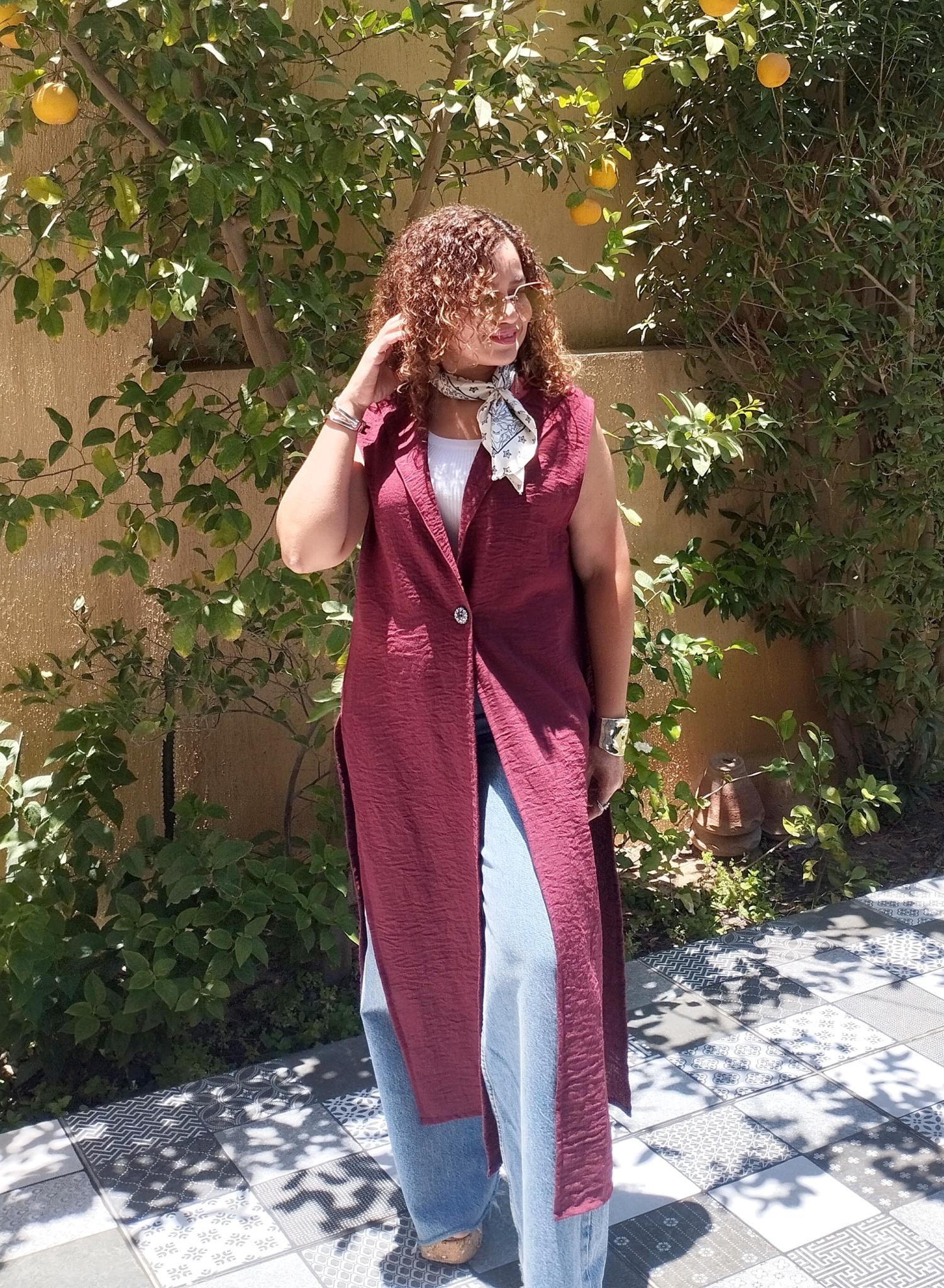 Linen Burgundy long vest opening sides with button 11 inbound5827013892717649147 scaled