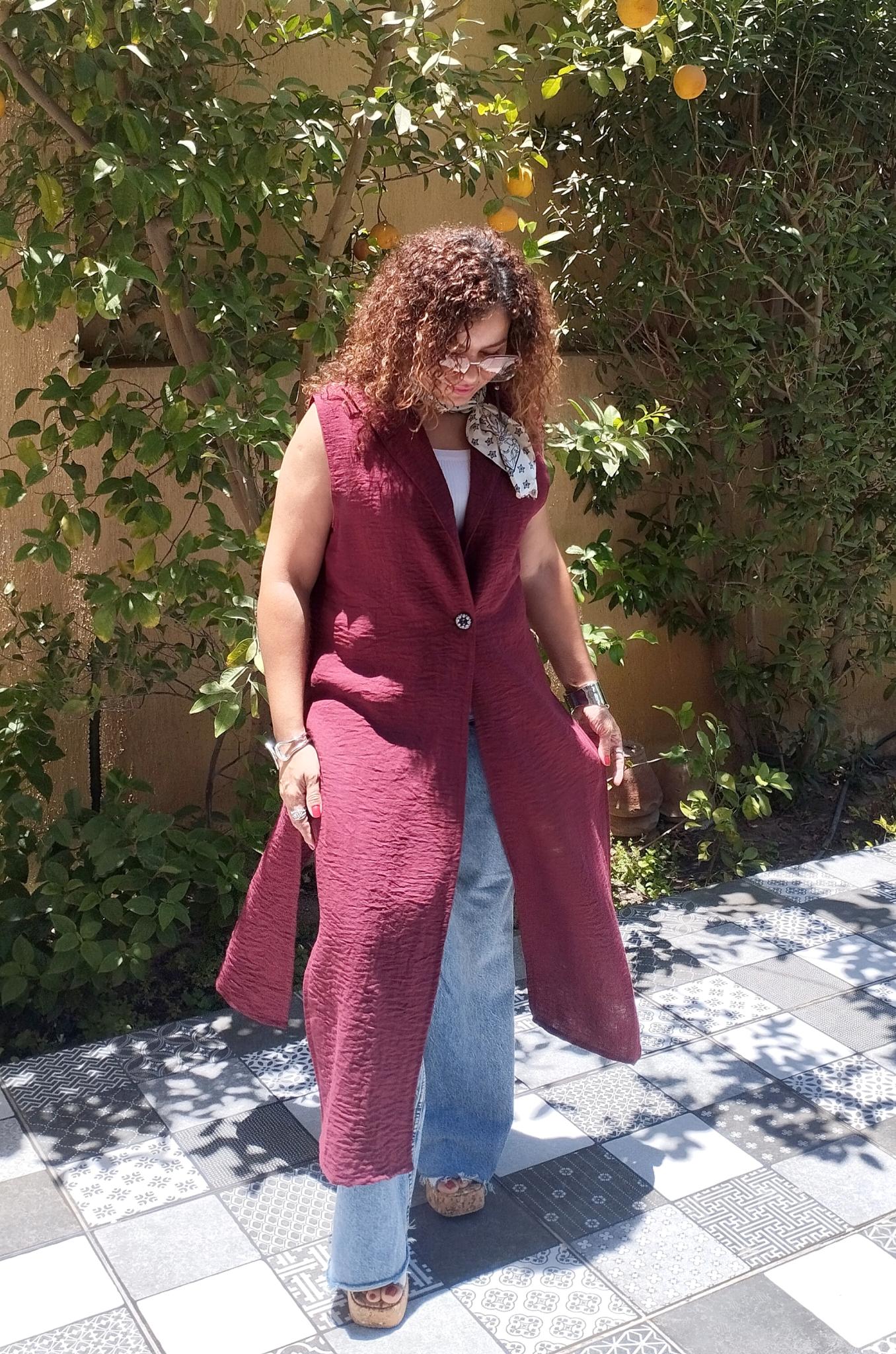 Linen Burgundy long vest opening sides with button 10 inbound6009473917847162904 scaled