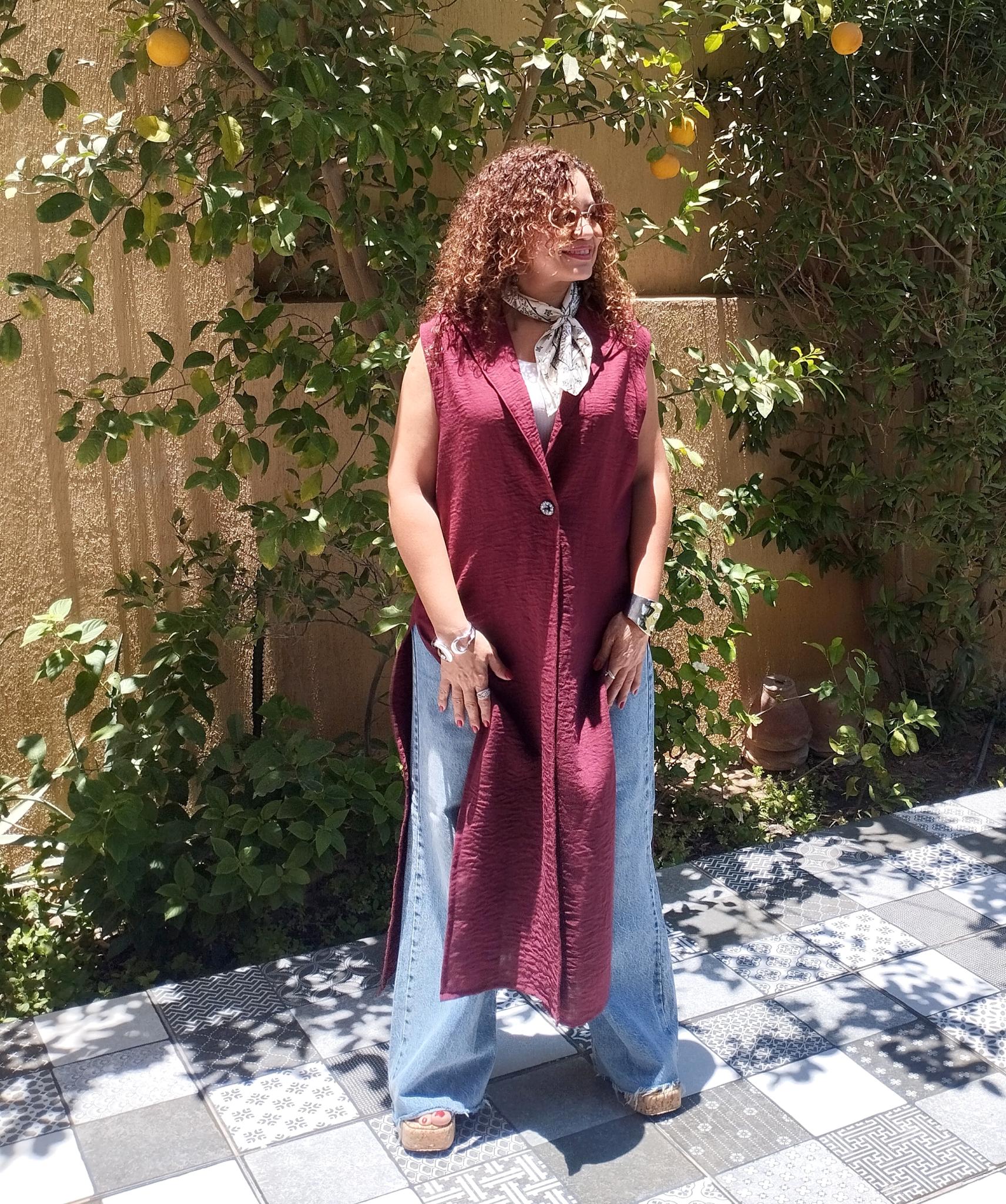 Linen Burgundy long vest opening sides with button 4 inbound8898728772927745756 scaled