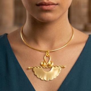 Gold plated brass Necklace (N183XMG)