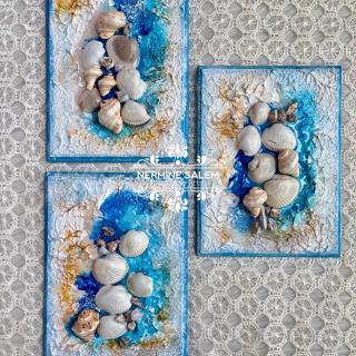 Seashells frames (set of 3)
