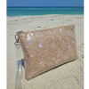 Clear-Covered Burlap Shell Pouch