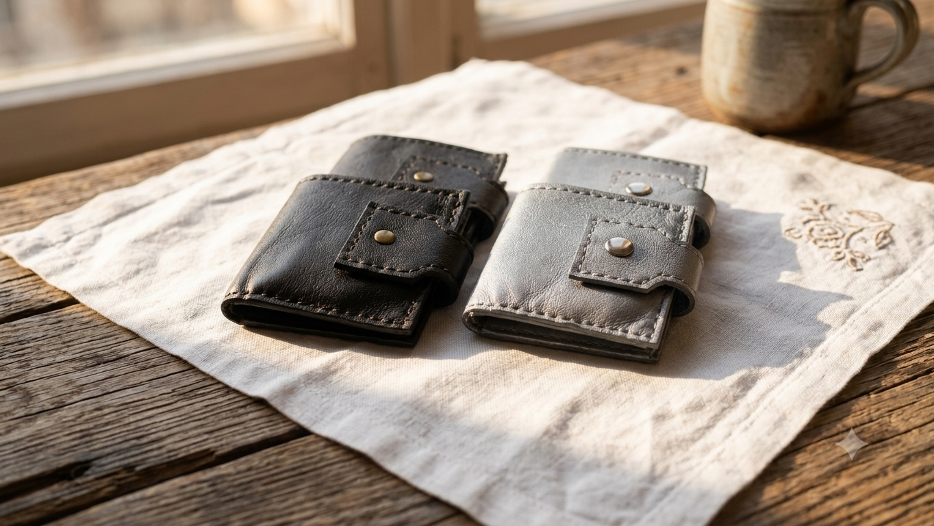 Women’s Genuine Leather Small Wallet — Minimal Handmade Wallet 2 1781520548867
