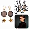 MessoCraft Black Gold Star Earrings