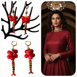 MessoCraft Red Fish Earrings